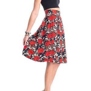 Fun Floral Satiny Skirt